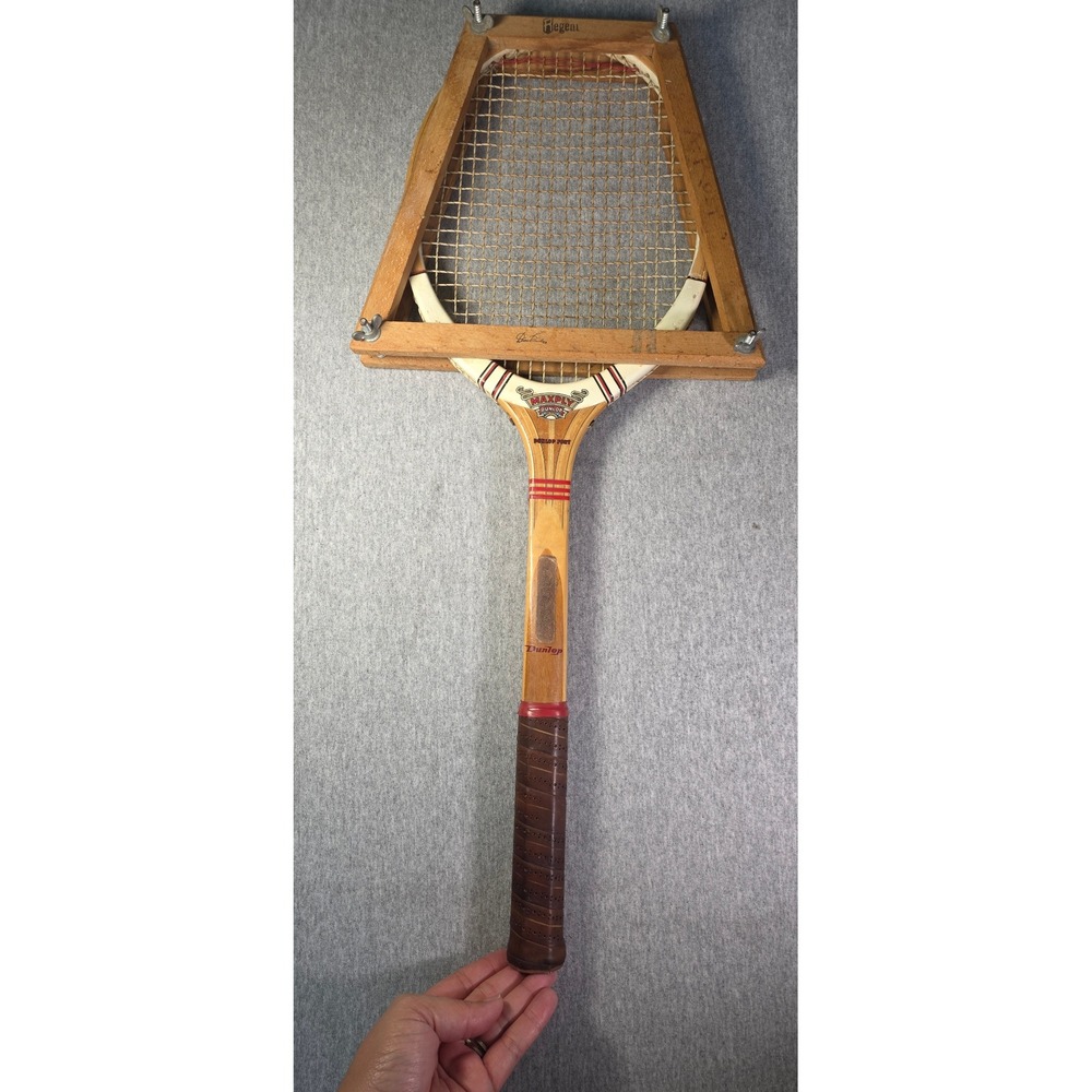 Vintage Dunlop Maxply Fort Junior Wooden Tennis Racket with Regent Wood Press